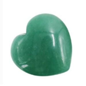 Green Aventurine Heart Stone Carved Gemstone Palm Pocket Worry Gem Health Luck